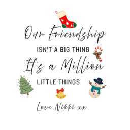 Personalised Friendship Christmas Candle Gift Set, Bestie Friend Keepsake, Scented Soy Wax, Festival Gift - thumbnail 2