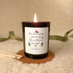 Personalised Friendship Christmas Candle Gift Set, Bestie Friend Keepsake, Scented Soy Wax, Festival Gift - thumbnail 1