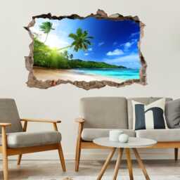 Tropical Island Beach Sunset Wall Decal Sticker Mural Poster Print Art Home Office Decor Bd43 - thumbnail 2