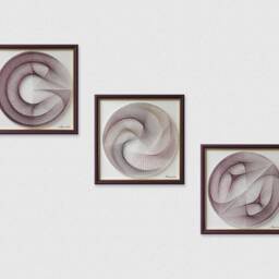 Rosewood Burgundy String Art - Geometric Framed Wall Decor - thumbnail 3
