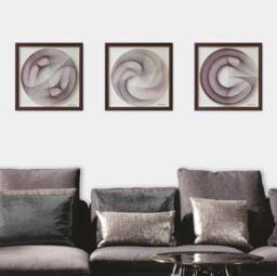Rosewood Burgundy String Art - Geometric Framed Wall Decor - thumbnail 1