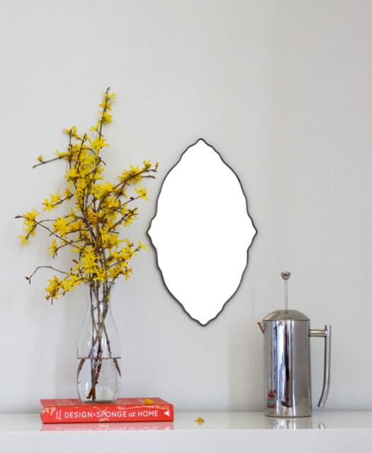 Oval Scalloped Mirror Handmade Wall Ornate Organic Miroir - image 1