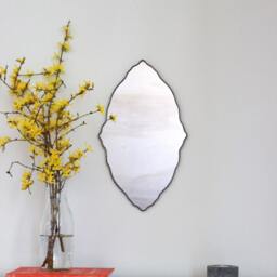 Oval Scalloped Mirror Handmade Wall Ornate Organic Miroir - thumbnail 2