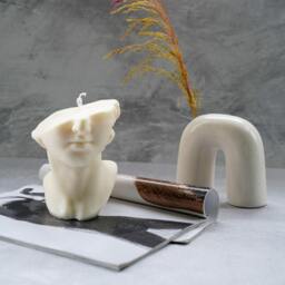 David Head Soy Wax Candle - Nordic Home Decor, Large Bust - thumbnail 3