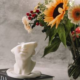 David Head Soy Wax Candle - Nordic Home Decor, Large Bust - thumbnail 2