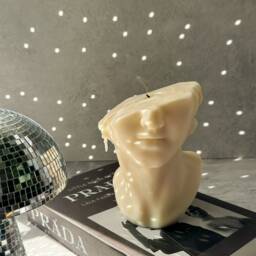 David Head Soy Wax Candle - Nordic Home Decor, Large Bust - thumbnail 4