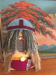 Handmade Barbarian Christmas Tree Topper Unusual Holiday Decor - thumbnail 1