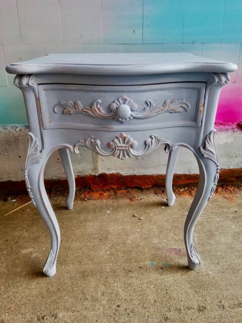 Available For Painting To Order - New Hand Carved Solid Mahogany Reproduction French Bedside Cabinet - image 1