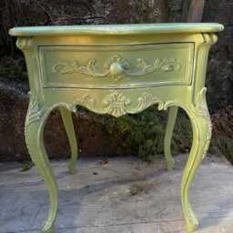Available For Painting To Order - New Hand Carved Solid Mahogany Reproduction French Bedside Cabinet - thumbnail 3