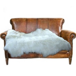 Faux Fur Sheepskin Rug - Shaggy White Area Rug, Free Form - thumbnail 4