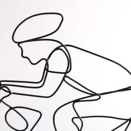 Wire Art Bike Sculpture Handmade Abstract Metal Table Decor - thumbnail 4