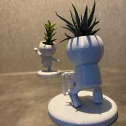 "Cricket Gift Succulent Planter ""Wee Jimmy Gilchrist The Wicket Keeper Wizard" - thumbnail 3