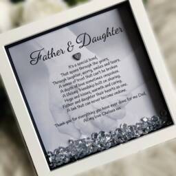 Father & Daughter Verse Frame With Personalised Line Message. Gift. Dad Daughter - thumbnail 2
