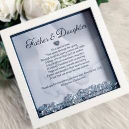 Father & Daughter Verse Frame With Personalised Line Message. Gift. Dad Daughter - thumbnail 1