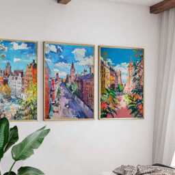 Set Of 3 Manchester Posters, England City Prints, Urban Wall Art Sets, Poster Travel Decor For Home Or Gift - thumbnail 3