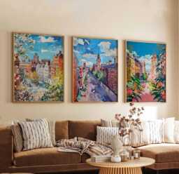 Set Of 3 Manchester Posters, England City Prints, Urban Wall Art Sets, Poster Travel Decor For Home Or Gift - thumbnail 1