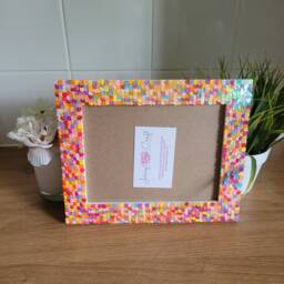 Colourful Floral Sequin Photo Frame 6 X 8 Inches - thumbnail 2