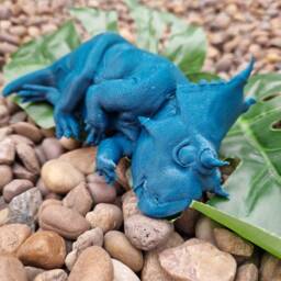 Sleeping Baby Diabloceratops Art - Dinosaur Sculpture 3D Printed - thumbnail 1