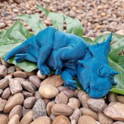 Sleeping Baby Diabloceratops Art - Dinosaur Sculpture 3D Printed - thumbnail 3