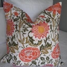 Floral.pillow Cover.slip Cover.spring.home Decor.greens.olive.yellow Gold.russet.muted Orange.country Decor.pillow Covers.slip Covers.fall - thumbnail 2