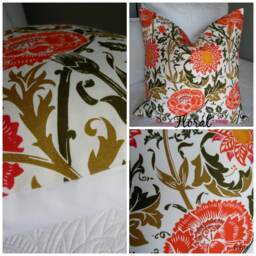 Floral.pillow Cover.slip Cover.spring.home Decor.greens.olive.yellow Gold.russet.muted Orange.country Decor.pillow Covers.slip Covers.fall - thumbnail 4