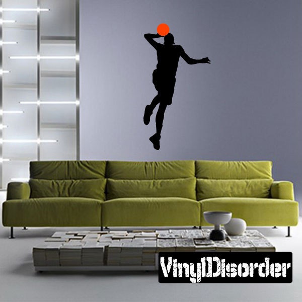 Basketball Vinyl Wall Decal Or Car Sticker - Basketball2Colorba005Et - image 1