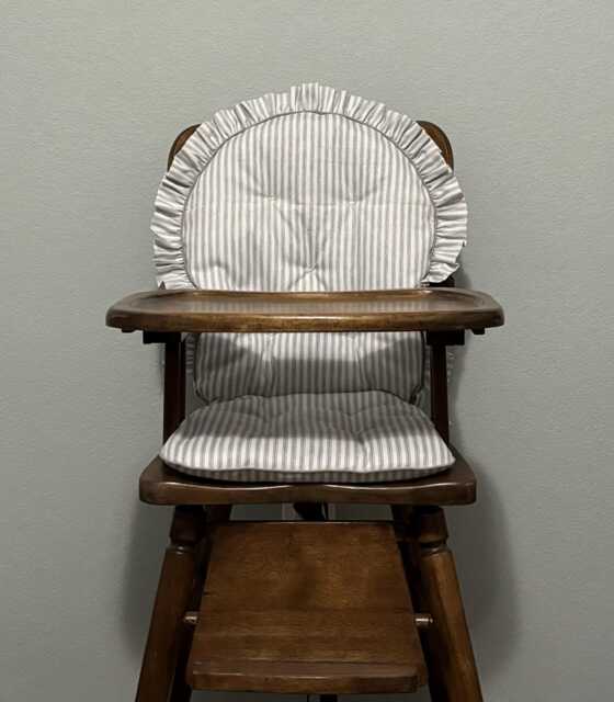 Custom Highchair Cushion, Made To Fit Vintage Wooden Highchairs - image 1