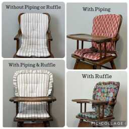 Custom Highchair Cushion, Made To Fit Vintage Wooden Highchairs - thumbnail 2