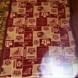 Team Throw Blanket, Chunky Crochet, Flannel Backing - thumbnail 2