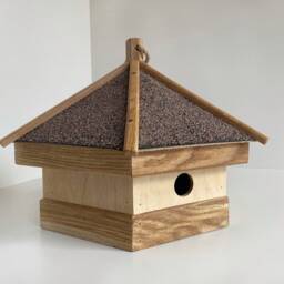 Handmade Wooden Birdhouse Water Resistant Outdoor Decor - 16.9x11.8 - thumbnail 3