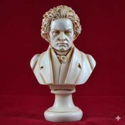 Beethoven Bust Statue Greek Aged Patina 16 cm 6, 3 Inch