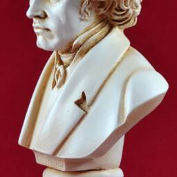 Beethoven Bust Statue Greek Aged Patina 16 cm 6, 3 Inch - thumbnail 3