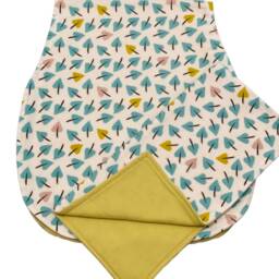 Organic Leafy Hearts Lovey Blanket - 100% Cotton Security Blanket, Baby Shower Gift - thumbnail 4