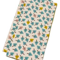 Organic Leafy Hearts Lovey Blanket - 100% Cotton Security Blanket, Baby Shower Gift - thumbnail 2