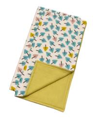 Organic Leafy Hearts Lovey Blanket - 100% Cotton Security Blanket, Baby Shower Gift