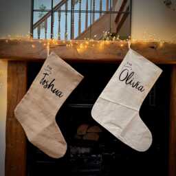 Personalised For Name Christmas Eve Sack Or Stocking - thumbnail 3