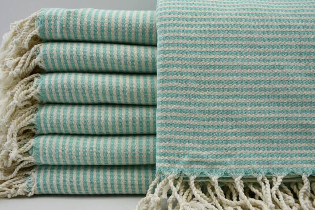 "Beach Towel, Spa Towel, Turkish Peshtemal, Turkish Towel, Mint Green Bath Towel, Peshtemal Towel, 40""x70" - image 1