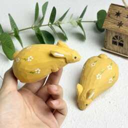 Hand Carved Wooden Kangaroo Desk Decor, Wood Carving Ornament, Engraved Name Figurine Accessory - thumbnail 3