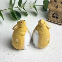 Hand Carved Wooden Kangaroo Desk Decor, Wood Carving Ornament, Engraved Name Figurine Accessory - thumbnail 4