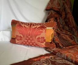 "Terra Cotta Pillow Cover Woven Jacquard Bohemian Cushion - 14""x 24" - thumbnail 1