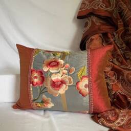 "Terra Cotta Pillow Cover Woven Jacquard Bohemian Cushion - 14""x 24" - thumbnail 3