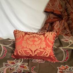 "Terra Cotta Pillow Cover Woven Jacquard Bohemian Cushion - 14""x 24" - thumbnail 2