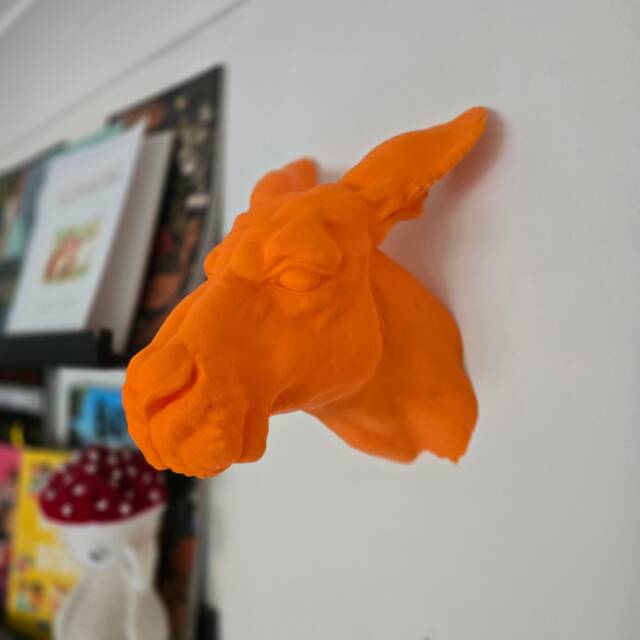 Kangaroo Wall Mount - Animal Head Decor 3D Printed - image 1