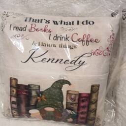 Personalised Gnome Pocket Reading Book Cushion, That's What I Do Cushion Gifts, Tea & Loving Reading Pillow, Bedroom Decor, Unique Cushion - thumbnail 4