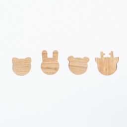Furniture Handles For Toddler & Kids Room, Animal Shaped Drawer Knobs, Oak Wood Dresser Pulls Nursery - thumbnail 1