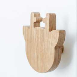 Furniture Handles For Toddler & Kids Room, Animal Shaped Drawer Knobs, Oak Wood Dresser Pulls Nursery - thumbnail 3