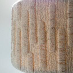 Linen Rods Lampshade Textured Drum Shade, Modern Lighting - thumbnail 4