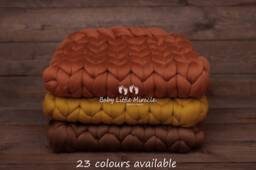 Exclusive Quality Chunky Wool Blanket, Mustard Photo Prop, Baby Photography, Newborn Prop, Newborn