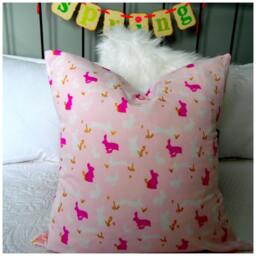 Metallic Gold.easter Decor.bunnies.toss Pillow.white.gold.pillow Covers.slip Covers.pillow Cases.home Decor.spring Decor.girls Room - thumbnail 2