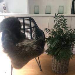 This Brown Genuine Sheepskin Rug Is Gorgeous . Fur Rug, Interior Design , Accessories Chair Cover, Bed Throw, Retro, Hygge - thumbnail 4